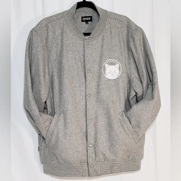 RipNDip, RARE color way and design, varsity jacket! LIKE NEW 💯 authentic. - Picture 3 of 16